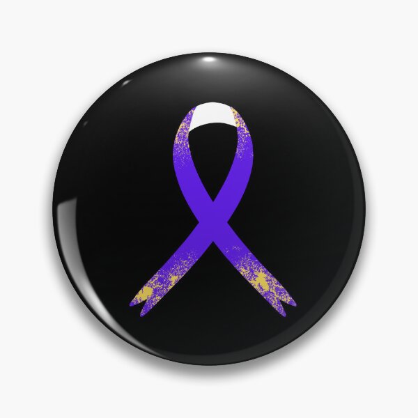 Item preview, Relay for life purple ribbon designed and sold by Havilaharts.