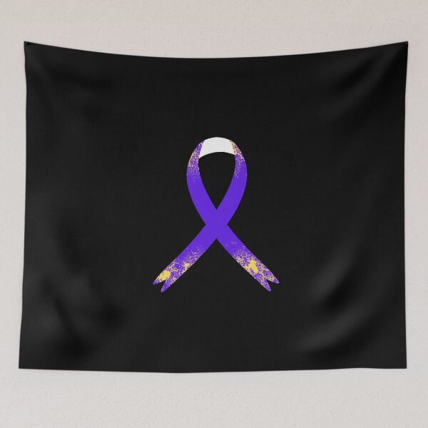 Item preview, Relay for life purple ribbon designed and sold by Havilaharts.
