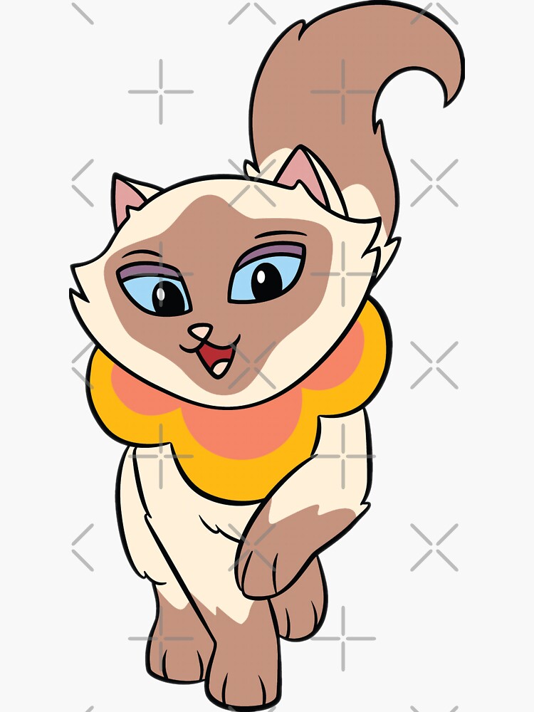 Sagwa The Chinese Siamese Cat Walking Sticker For Sale By Yourfavouritesi Redbubble 9220