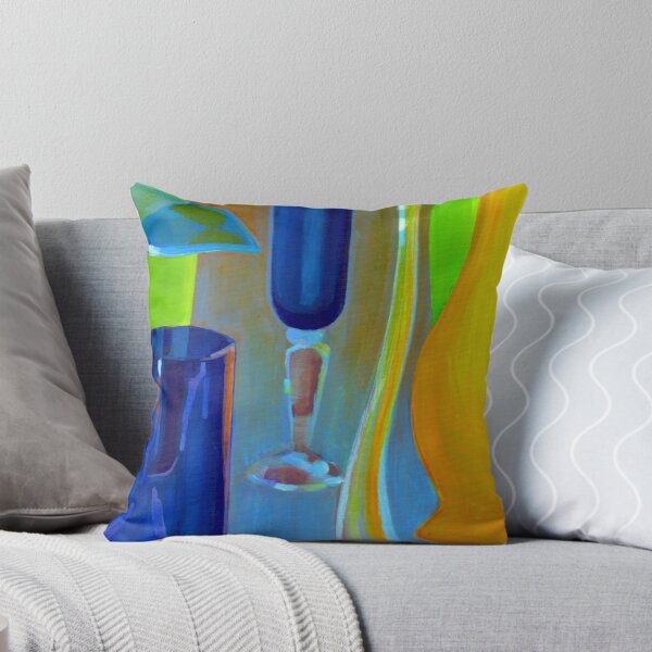 Item preview, Still Life with Blue Green and Yellow Glass designed and sold by ArtspaceTF.