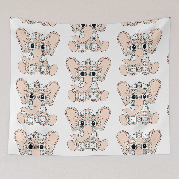 Item preview, sweet little elephant (abstract pattern edition) designed and sold by ShipsinParadise.