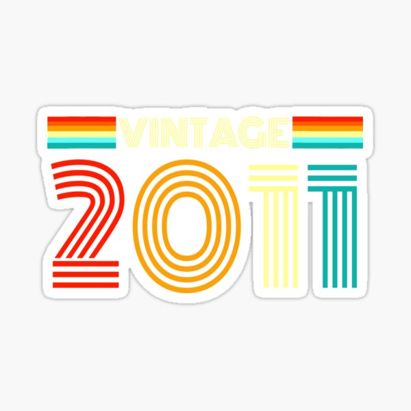 Vintage since 2011 12 Years Old - Groovy 12nd' Sticker