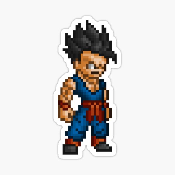 Gohan Adult Base Pixel Edition Sticker For Sale By Adventfan Redbubble 5075