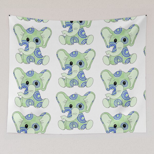Item preview, sweet little elephant (abstract pattern edition) designed and sold by ShipsinParadise.