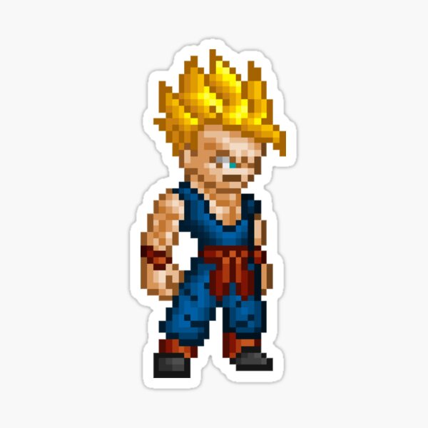 Gohan Adult Super Saiyan Pixel Edition Sticker By Adventfan Redbubble 3918