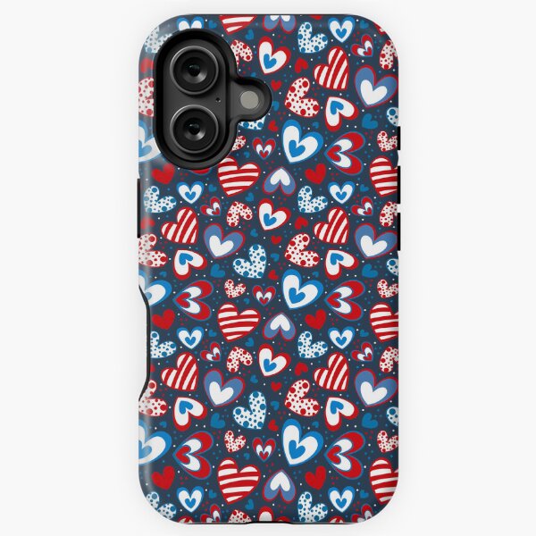 Item preview, Patriotic Fourth of July Hearts Stars and Stripes designed and sold by KrisInStitches.