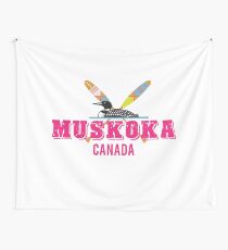 Muskoka Canada in Pink Wall Tapestry