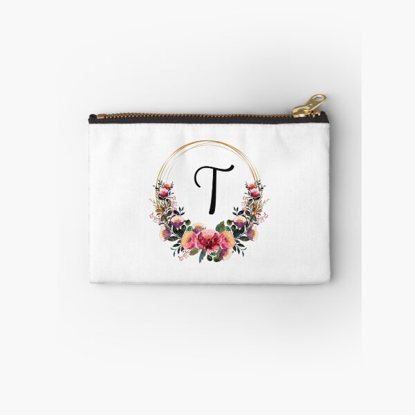 Item preview, Monogram with Pink Floral | Monogram Letter T designed and sold by JustSeasons.
