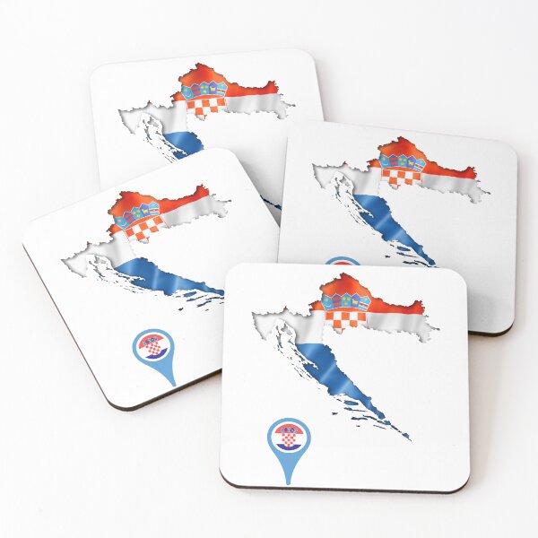 Item preview, Croatia Flag Map designed and sold by Tienda-Vane.