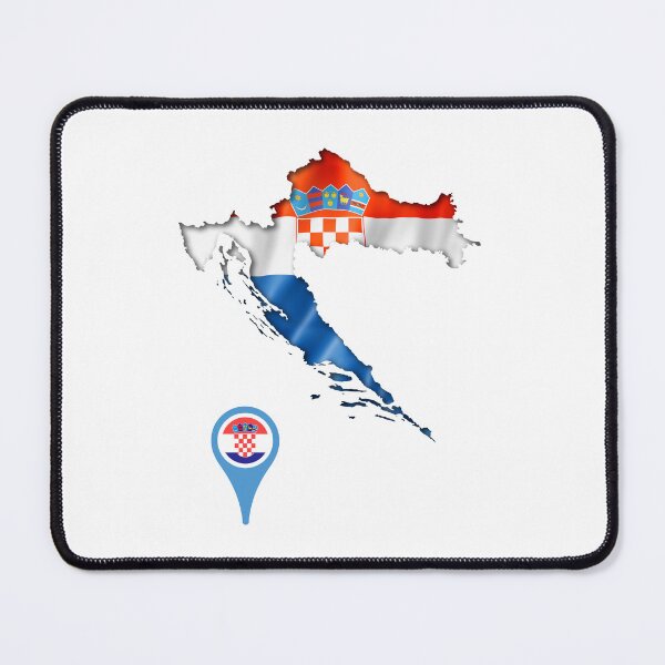 Item preview, Croatia Flag Map designed and sold by Tienda-Vane.