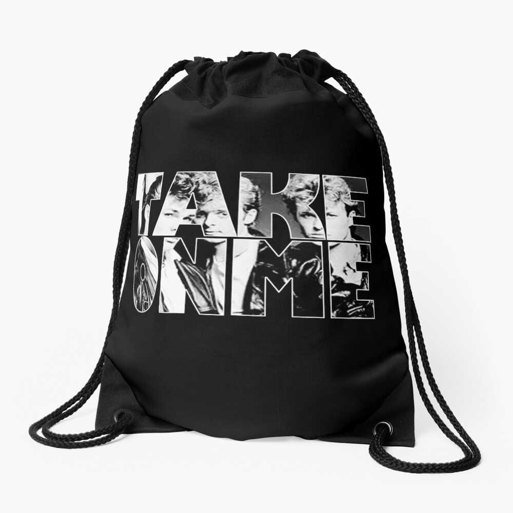 Take on me - a-ha Drawstring Bag