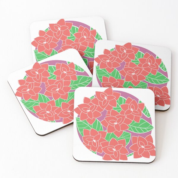 Item preview,  Flowers in bloom: Coral, Grass, and Peony - circle designed and sold by MaddaMom.