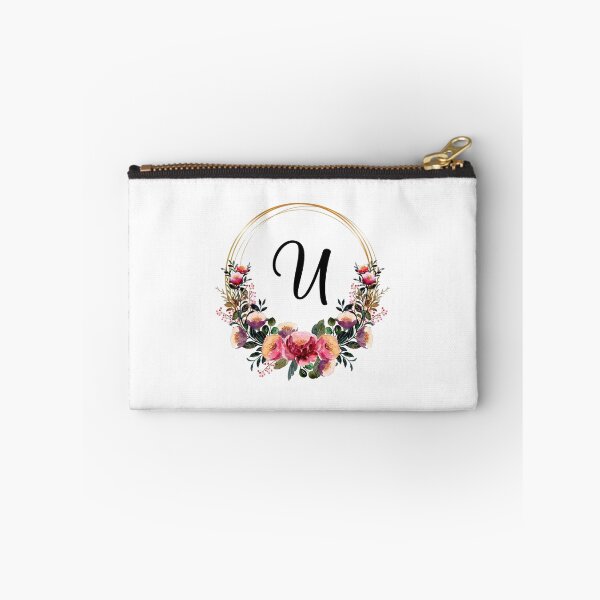 Item preview, Monogram with Pink Floral | Monogram Letter U designed and sold by JustSeasons.