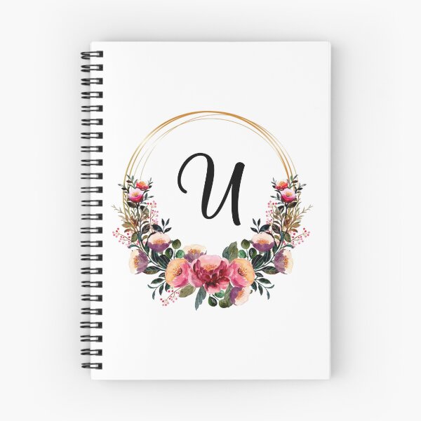 Item preview, Monogram with Pink Floral | Monogram Letter U designed and sold by JustSeasons.