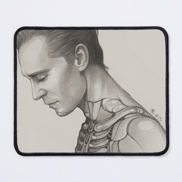 Item preview, Tom Hiddleston, Cyborg, Art Print, Pencil ART designed and sold by TendaLee.