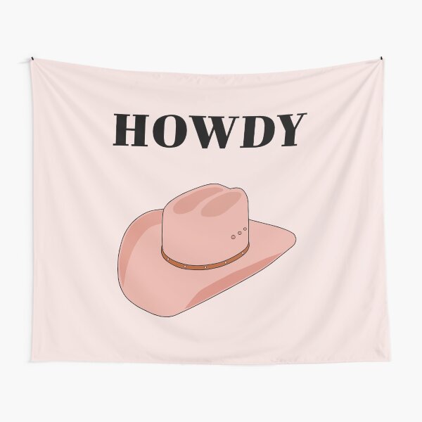 Howdy Cowboy Hat Peach Tapestry