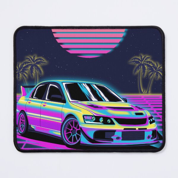 Item preview, Vaporwave Car Lancer Evolution 9 designed and sold by Ryzdesain.