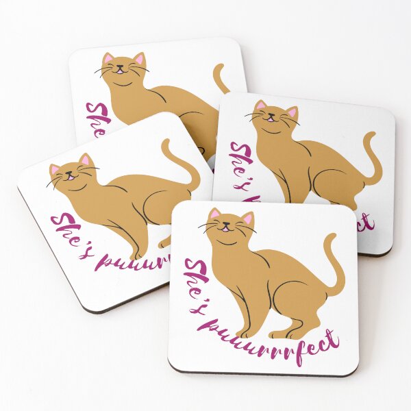 Item preview, She's Purrfect - brown orange cute cat  designed and sold by priyankajustine.