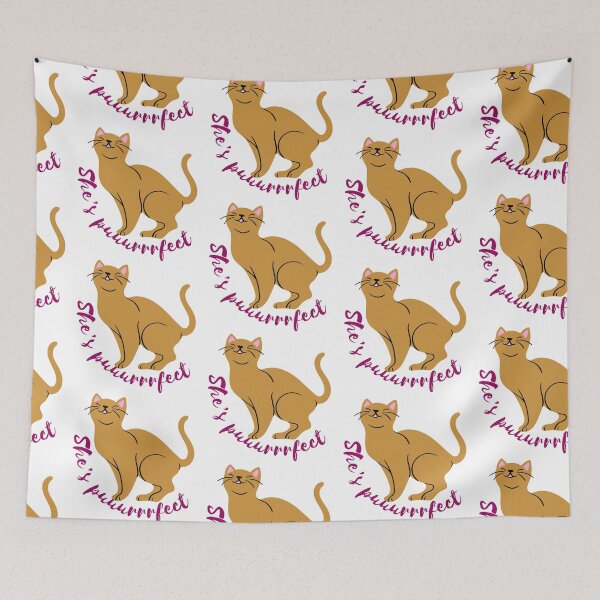 Item preview, She's Purrfect - brown orange cute cat  designed and sold by priyankajustine.