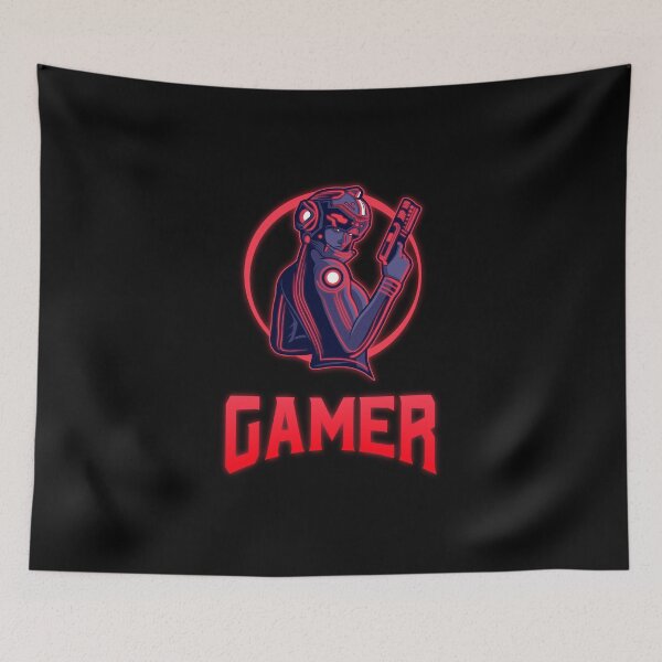 Item preview, Gamer with Glowing Futuristic Character designed and sold by PRIVARSHU.
