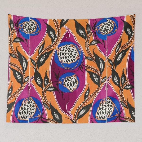 Item preview, Flower pochoir pattern designed and sold by dusie.
