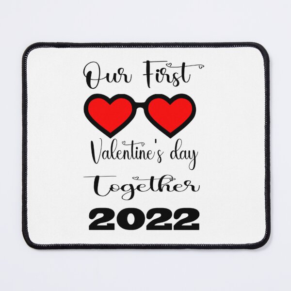 Item preview, Nuestro primer día de San Valentín juntos 2022 Camiseta esencial designed and sold by Exhibilirio1104.