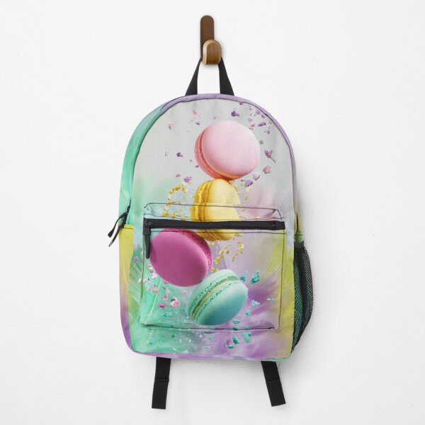 Item preview, Raining Pastel Rainbow Macaroons with Colorful Feathers Texture designed and sold by Cawaiico.