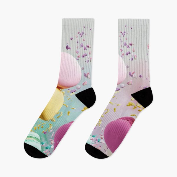 Item preview, Raining Pastel Rainbow Macaroons with Colorful Feathers Texture designed and sold by Cawaiico.