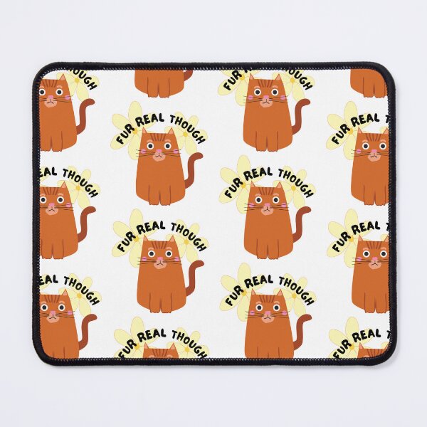 Item preview, Fur Real Though - cute cat with yellow flower designed and sold by priyankajustine.