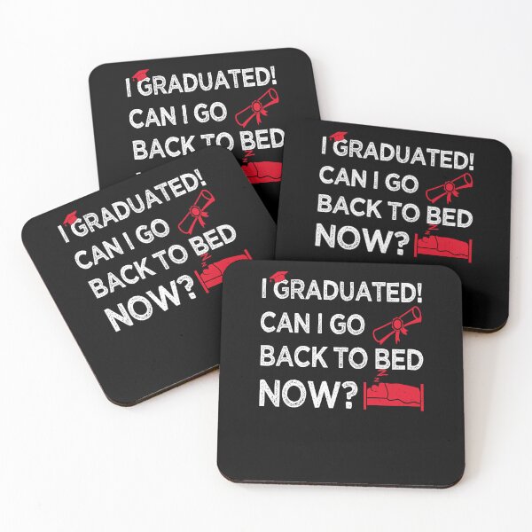 Item preview, I Graduated Can I Go Back to Bed Now, Red Graphics Funny Graduation designed and sold by Estrytee.