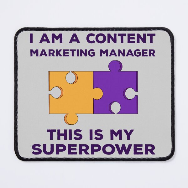 Item preview, I am a content marketing manager this is my superpower, dark text,  funny marketer job superpower, content marketing manager superpower designed and sold by SGS-.