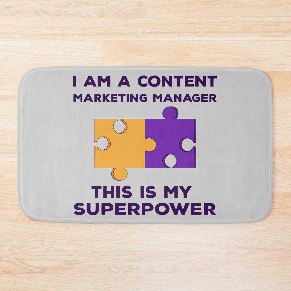 Item preview, I am a content marketing manager this is my superpower, dark text,  funny marketer job superpower, content marketing manager superpower designed and sold by SGS-.
