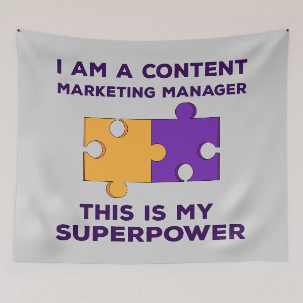 Item preview, I am a content marketing manager this is my superpower, dark text,  funny marketer job superpower, content marketing manager superpower designed and sold by SGS-.