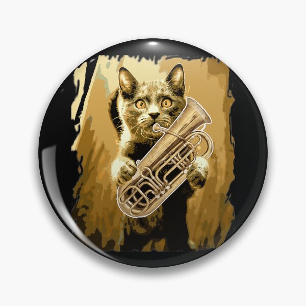 Artikelvorschau, Tuba-Spieler-lustige Katze, die Tuba spielt entworfen und verkauft von ibarrbeat.
