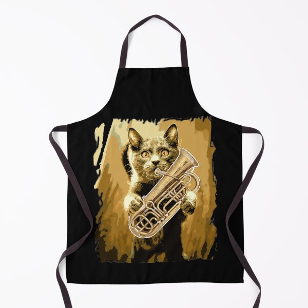 Item preview, Tuba Player Funny Cat Playing Tuba designed and sold by ibarrbeat.