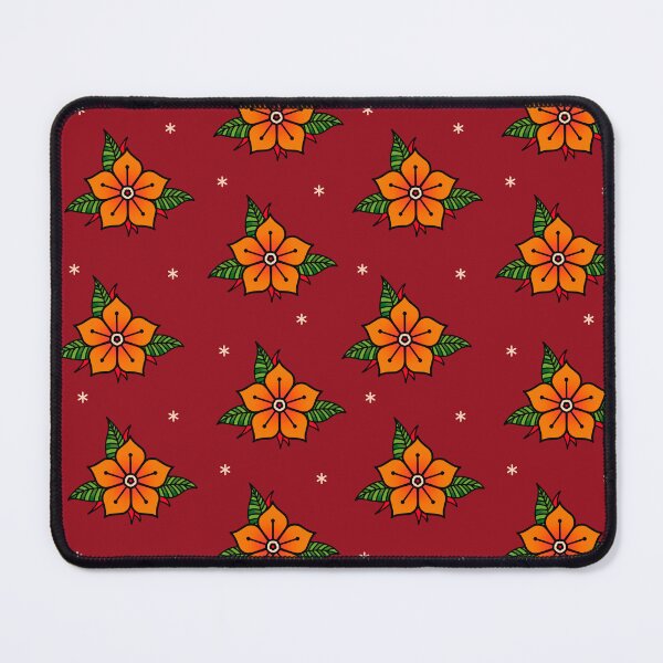 Item preview, Old School Tattoo Flower Pattern designed and sold by SoulArtLove.