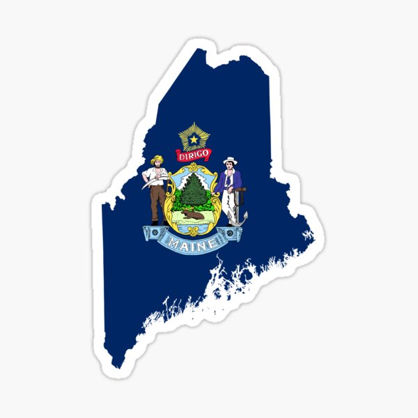 Item preview, Maine State Flag Map designed and sold by limitlezz.
