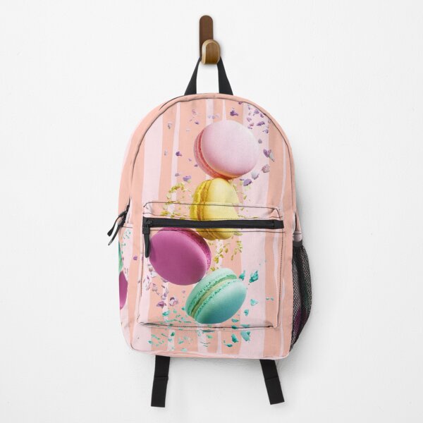 Item preview, Raining Pastel Rainbow Macaroons with Milky Orange Stripes designed and sold by Cawaiico.