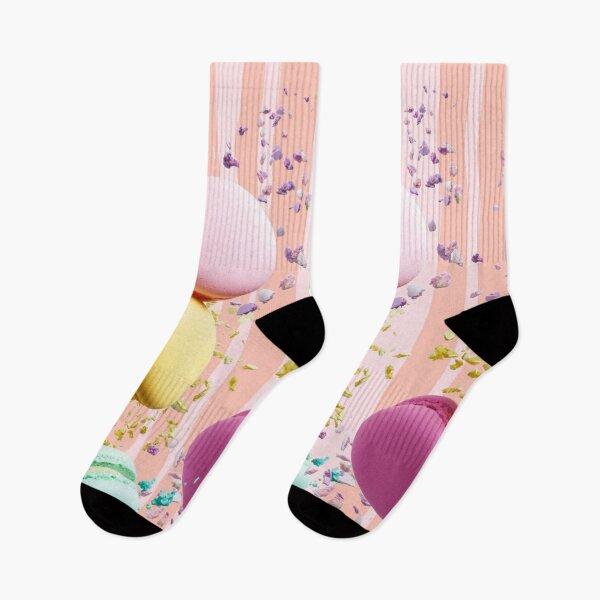Item preview, Raining Pastel Rainbow Macaroons with Milky Orange Stripes designed and sold by Cawaiico.