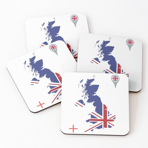 Item preview, England Flag Map/United Kingdom Flag designed and sold by Tienda-Vane.