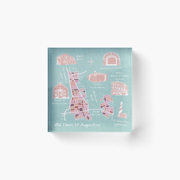 Item preview, Map of Old Town St Augustine designed and sold by MarcyBrennanArt.