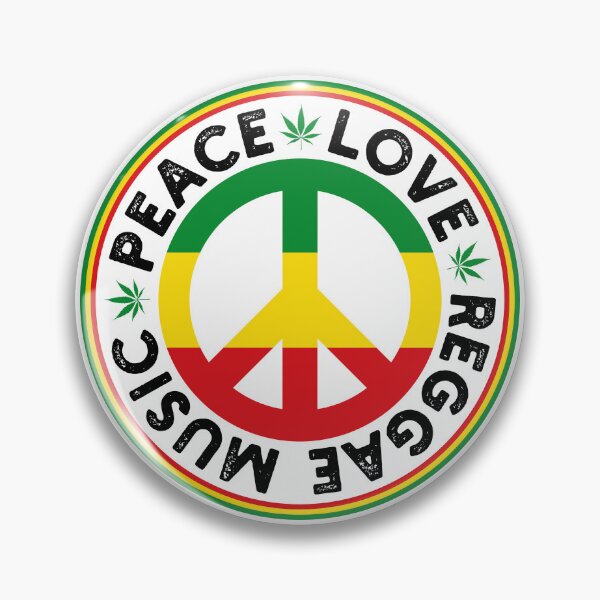 Item preview, Reggae Peace Love Symbol Rasta Flag Colors designed and sold by designandclouds.