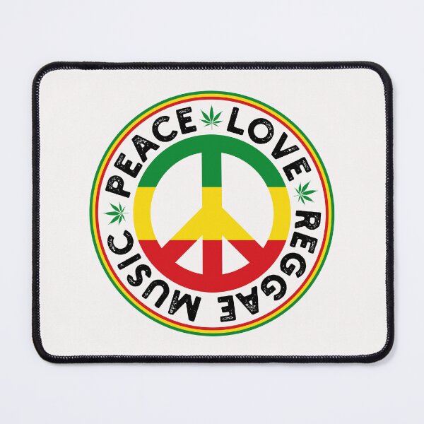 Item preview, Reggae Peace Love Symbol Rasta Flag Colors designed and sold by designandclouds.