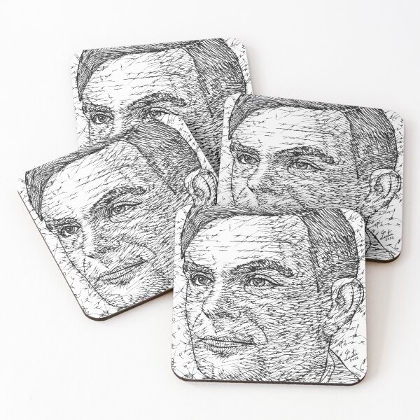 Item preview, ALAN TURING ink portrait .1 designed and sold by lautir.