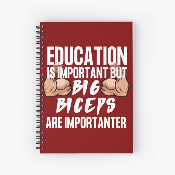 Biceps, triceps, quadriceps Spiral Notebook for Sale by