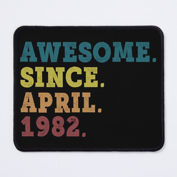 Item preview, Awesome Since April 1982 Retro Vintage 40th Birthday Gift designed and sold by designbychow.