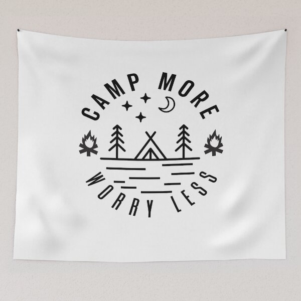 Item preview, Camp More Worry Less Camper Camping Outdoor Quotes designed and sold by clothesy7.