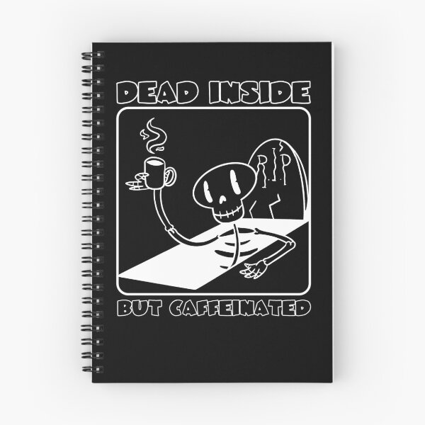Item preview, Dead Inside But Caffeinated Skeleton Skull Coffee Lover Gear designed and sold by DynamicDesign.
