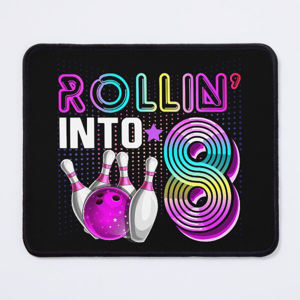 Item preview, Rollin Into 8 Bowling Birthday Party 8th Birthday Retro Girl designed and sold by fultond.