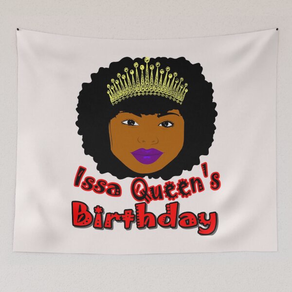 Item preview, Afro Woman Issa Queen&x27;s Brithday designed and sold by BishnuSem.